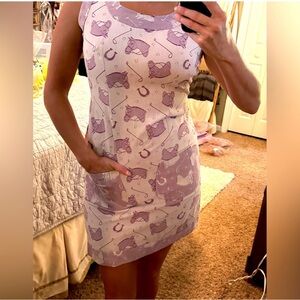 Rare Derby Horse Dress with Pockets. Pink/ Purple